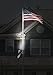 Moonrays 92320 LED Solar Powered Flag Pole Lights with Rechargeable Battery, Eco Friendly, 50 Lumens, 120- Degree Angle Beam of Clean Consistent Light, Automatic Illumination, Black