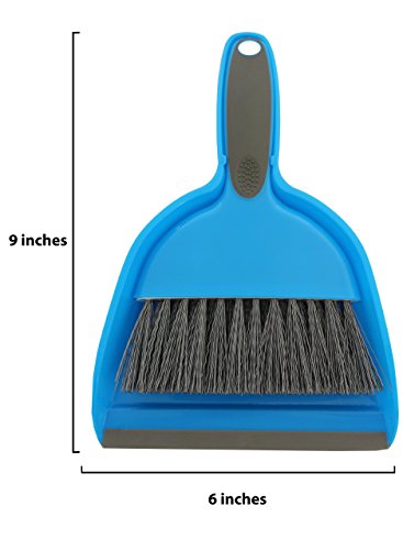 Cage Cleaner for Guinea Pigs, Cats, Hedgehogs, Hamsters, Chinchillas, Rabbits, Reptiles, and Other Small Animals - Cleaning Tool Set for Animal Waste - Mini Dustpan and Brush Set (1 Pack)