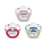 NUK Orthodontic Pacifier Value Pack, Girl, 6-18