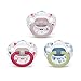 NUK Orthodontic Pacifier Value Pack, Girl, 6-18 Months (Pack of 3)