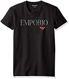 Emporio Armani Men's Mega Logo Crew Neck T-Shirt, Black, Medium