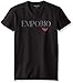 Emporio Armani Men's Mega Logo Crew Neck T-Shirt, Black, Medium