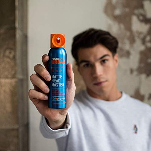 Fudge Urban Texturising Hair Spray for Men, Matte Headmaster Hairspray, Matte Look, Medium Hold