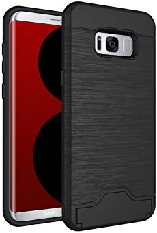 Samsung Galaxy S8 Phone Case | Slim Credit Card Holder | Store Bank, Debit, Personal ID | Galaxy S8 Metal Look Case | Phone Case | Phone Cover | For Girls | Boys| Men | Women