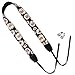 Wolven Pattern Canvas Camera Neck Shoulder Strap Belt Compatible with All DSLR/SLR/Men/Women etc, Black White Flower Floral
