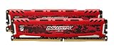 Crucial Ballistix Sport LT 3200 MHz DDR4 DRAM Desktop Gaming Memory Kit 16GB (8GBx2) CL16 BLS2K8G4D32AESEK (Red)