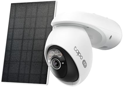 C660 Kit - Cámara Vigilancia WiFi Exterior 360º, Panel Solar, 4K 8MP