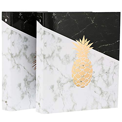 Paper Junkie Planner Binder (10 x 11.5 in, Marble Design, 3Rings, Pack
