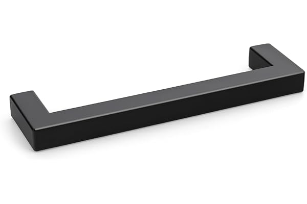 goldenwarm Black Cabinet Handle 5in 10Pack Stainless Steel Square Bar Drawer Handles for Kitchen Cupboard| Poignée Armoire Cu