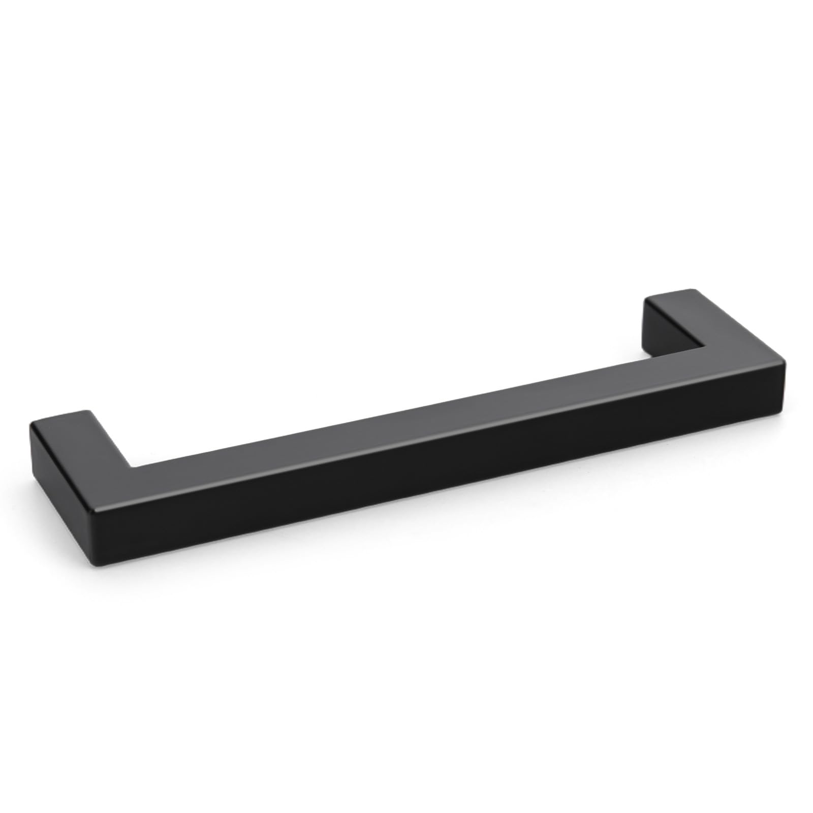 Photo 1 of goldenwarm 10 Pack 5 Inch Black Cabinet Handles Kitchen - Matte Black Drawer Pulls Stainless Steel - 128mm Cabinet Hardware Square Bar Modern Cabinet Pulls for Kitchen Bathroom Cupboard