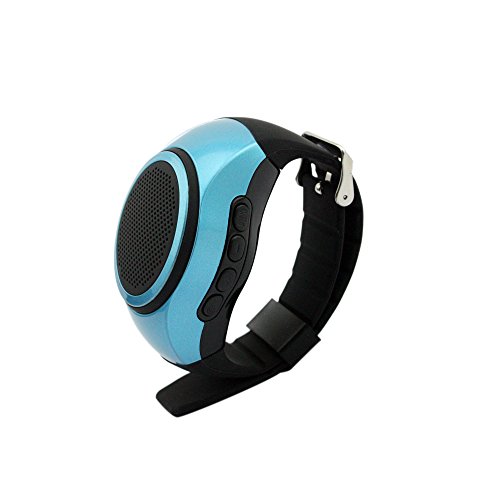Svpro Portable Wireless Bluetooth Speaker Watch,Multi-functional Bracelet with MP3 Music Player,Hands-free call,Radio,Self-timer,Supporting USB,TF Card Taking Photoes (B20, blue)
