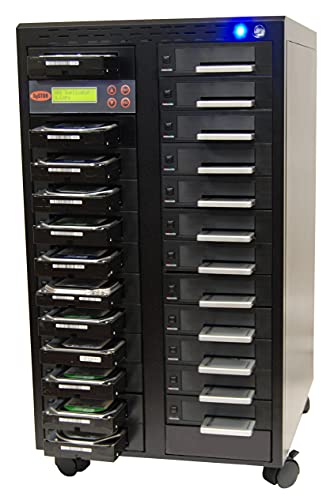 Systor 1:23 HDD/SSD Hard Drive Duplicator - 36GB/Min - Standalone Copier & Eraser/Sanitizer for Multiple SATA 3.5 Disk & 2.5 Solid State Drives - Copy Speeds of up to 600MB/Sec (SYS623DP)