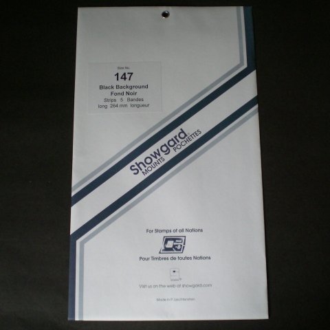 Showgard Strip Style Black Stamp Mounts Size 147