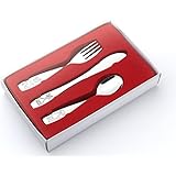 Sunwinc Toddler Silverware 18/0 Stainless Steel, Toddler Utensils Baby Silverware Cutlery Set Kids Knife Spoon and Fork Set, Child Metal Flatware with Gift Box Packaging for Birthday Holiday Present