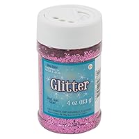 Sulyn Petal Pink Glitter Jar, 4 Ounces, Non-Toxic, Reusable Jar with Easy to Use Shaker Top, Multiple Slot Openings for Easy Dispensing and Mess Reduction, Hot Pink Glitter, SUL50881