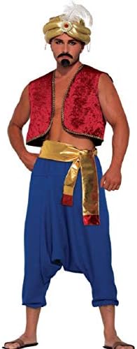 Adult's Desert Arabian Persian Prince Red Genie Vest Costume Accessory