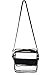 Stadium Approved Clear Messenger Bag/Large 10 Inches Cross Shoulder/Event Security Compliant/Transparent (Black)