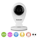  ONEVER Sricam SP009A P2P Home Wireless Wifi IP Camera Monitor with HD 720P 30fps Onvif 8M IR Night Vision Two-way Audio Motion Detection Whistle Alarm APP Notification for Android IOS Device 