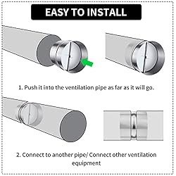 6 Inch Backdraft Damper Back Draft Vent Duct
