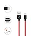Asonlye Charger Cable, Charging Cord 6FT Nylon Braided 8 Pin Lightning to USB Cables for Apple iPhone 7 7 Plus 6s 6s Plus 6 6 plus 5s 5c 5 iPad Air iPad mini iPod ( Red and Black) 1 Pack