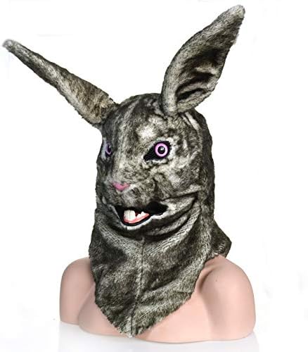 Amazon Co Jp 動物マスク グレーウサギマスク 動く口マスク シミュレーション動物マスク ハロウィン 動物 カーニバル パーティー マスク グレー Hong Yi Us ホーム キッチン