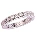 Psiroy Women's 925 Sterling Silver 0.63cttw White Topaz Filled Ring