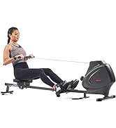 Sunny Health & Fitness Premium Magnetic Rowing Machine Interactive Rower and and Optional Exclusi...