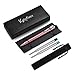 Kyinflose pens, Smooth Gel Ink Metal Twist Roller Ball 0.5mm Black Pen Set(0.7mm Black & Blue Pen Refills), Fine Point Rose Gold