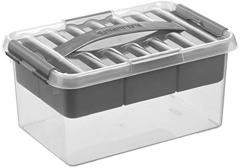 Sunware Q-Line Multi Storage Box 6 Litre Transparent Metallic colour
