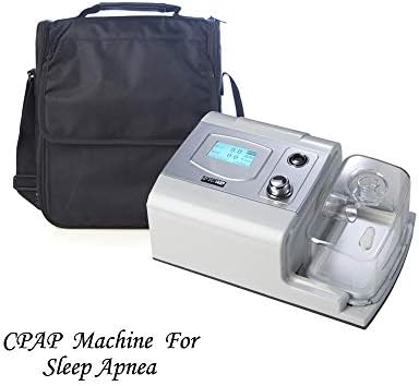 Genmine High Quality Grey Shell with LCD Screen Portable Auto C-P-A-P - Machine for Sleep Apnea with CPAP Tubing Hose and Headgear