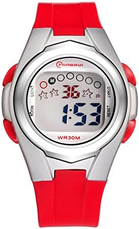 Childrens watches/Multifunctional waterproof stopwatch with alarm running/Night photo-electronic tables-F