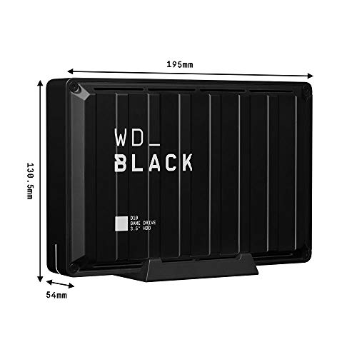 WD_BLACK 8TB D10 Game Drive - Portable External Hard Drive HDD Compatible with Playstation, Xbox, PC, & Mac - WDBA3P0080HBK-NESN
