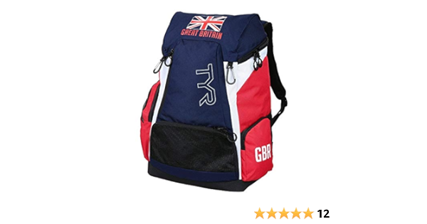 TYR Alliance Team Mochila 45L British Federation-Special Edition, blu/rojo, unique-45L