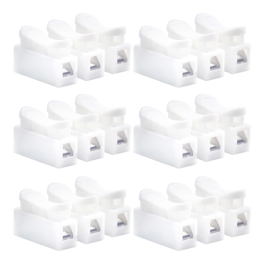 Yosawo 39 Pieces 3P Spring Wire Connectors,Electrical Cable Clamp Terminal Block Connector, LED Strip Light Wire connectors（CH3)