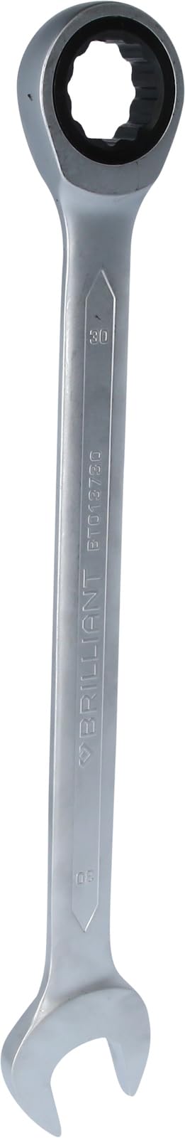 BRILLIANT TOOLS BT013730 Ratchet Ring Spanner 30mm [Powered by KS Tools]