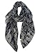 GERINLY Stylish Horse Cotton Scarf for Womens Cool Animal Patterm Scarves (Grey)