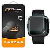 Supershieldz (2 Pack) for Fitbit Versa and Fitbit Versa Lite Edition Tempered Glass Screen Protector, (Full Screen Coverage) Anti Scratch, Bubble Free
