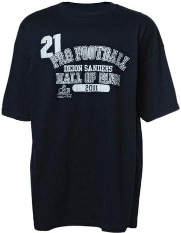 NFL Men's Dallas Cowboys Deion Sanders Pro-Football Hall Of Fame Short Sleeve T-Shirt, Navy, Small