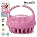 Desentie Hair Scalp Massager Exfoliating Personal Massager Brush With Silicone Spikes for Shampoo Scrubbing and Stimulating Hair Growth Pink