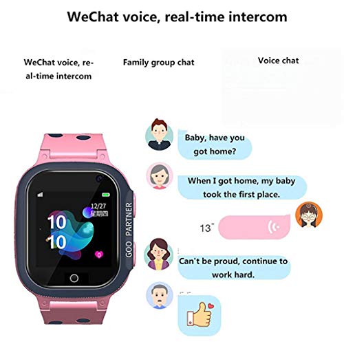 Aobiny Smart Watch for Kids,S16 Kids GPS Tracker Smart Watch Telephone SOS Anti-Lost OLED Display Wristwatch,Toys Video Games Girls Boys (Pink)