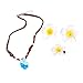 Princess Costume Dress Up Party Supplies Cosplay Accessory Necklace Gift Toy Doll Birthday For Girls (Necklace & Flower Hair Clip)