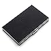 Rerii Business Card Holder Leather Surface Stainless Steel Business Card Case Name Card Holder (Embossing - Black)