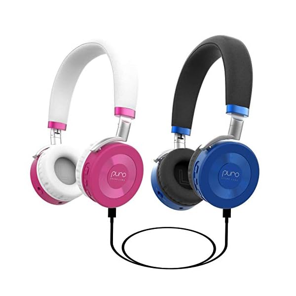JuniorJams-Volume-Limiting-Headphones-for-Kids-3-Protect-Hearing--Foldable-Adjustable-Bluetooth-Wireless-Headphones-for-Tablets-Smartphones-PCs-wMic--by-Puro-Sound-Labs-Blue Puro Sound Labs JuniorJams Volume Limiting Headphones for Kids 3+ Protect Heearing- Foldable & Adjustable Bluetooth…