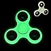 SEENFUN Luminous Tri-Spinner Fidget Toy Stress Reducer Relief EDC ADHD Autism Finger Toy for Killing Time Gray-White