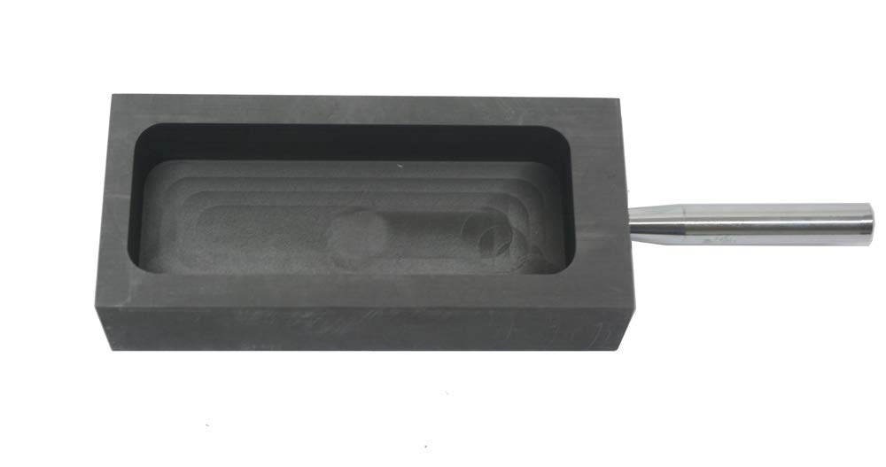 LLF Gold Silver Graphite Ingot Mold Mould Crucible for Melting Casting Refining with Metal Bar (5kg)