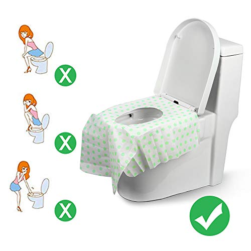 Toilet Seat Covers Disposable, Famard Extra Large Portable Potty Seat Covers for Toddlers, Soft and Waterproof Travel Potty Covers for Kids with Individually Wrapped (20 Packs)