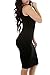 Meenew Womens Scoop Neck Sleeveless Midi length Bodycon Tank Dress Black M
