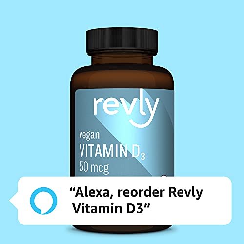 Amazon Brand Revly Vegan Vitamin D3, 50 mcg (2000 IU) Per Serving (2