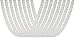Mexlor Hanging Garland Four-Leaf Tissue Paper Flower Garland Reusable Party Streamers for Party Wedding Decorations, 11.81 Feet/3.6M Each, Pack of 6 (White)