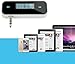 Kocaso Mini Universal Wireless FM Radio Transmitter (3.5mm Jack for Phone, MP3 Player, Universal Aux Port Devices, Radio Station Transmitting, USB, Digital Display) - Silver/Black